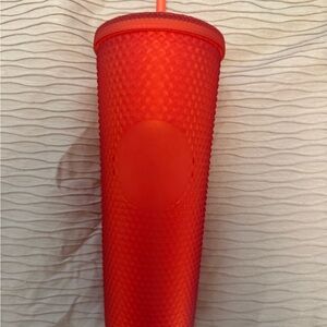 Starbucks Matte Red Studded Tumbler 24 oz Reusable Cup